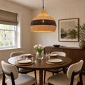 Lightsin Handwoven Rattan Pendant Light – Natural Woven Ceiling Light for Kitchen, Bedroom & Living Room