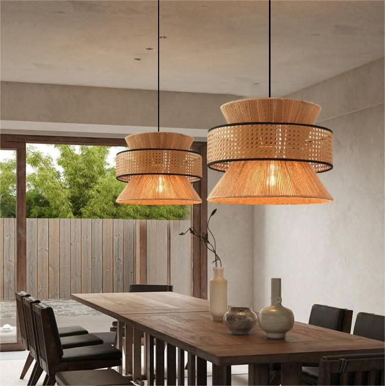 Lightsin Vintage Countryside Style Hemp Rope Pendant Lights
