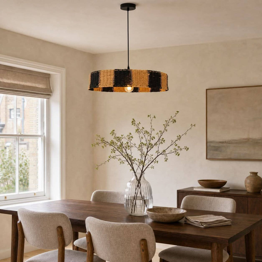 ‍Lightsin Handwoven Paper Rope Pendant Light for a Warm Modern Glow (100% off)