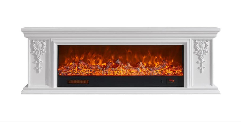 180cm W Remote Freestanding Fireplaces Bluetooth Player TV Stand Electric Fireplace