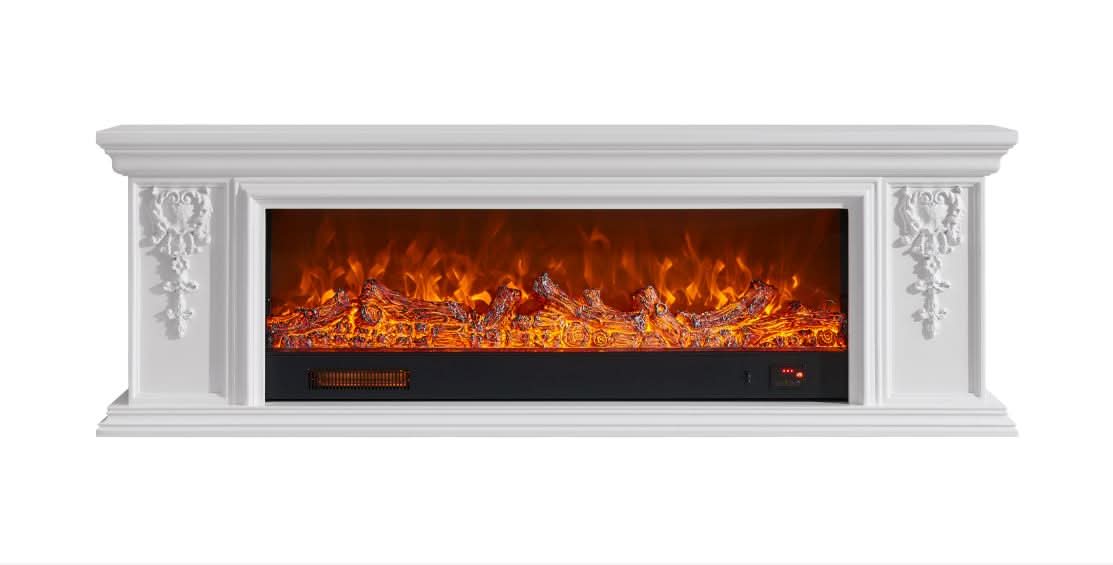 180cm W Remote Freestanding Fireplaces Bluetooth Player TV Stand Electric Fireplace