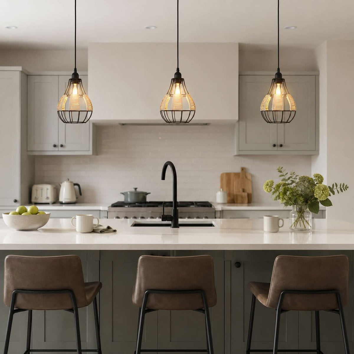 Glyph-Lightsin Basketweave Rattan Pendant Light for Cozy Earthy Elegance
