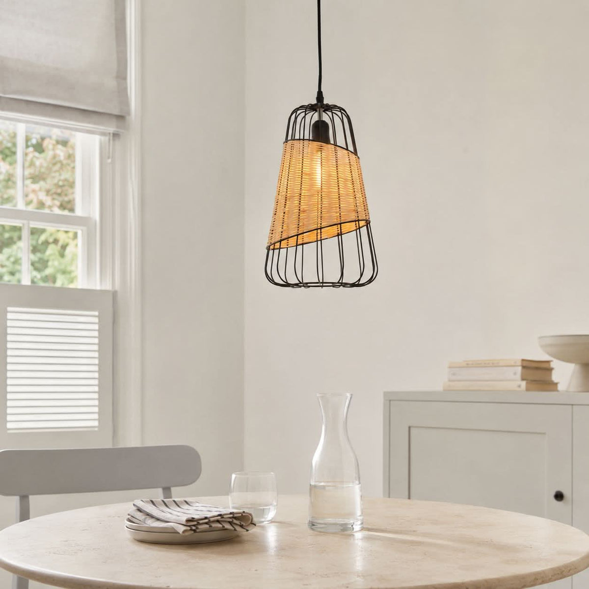 Glyph-Lightsin Lantern-Inspired Rattan Ceiling Light for Cozy Natural Elegance