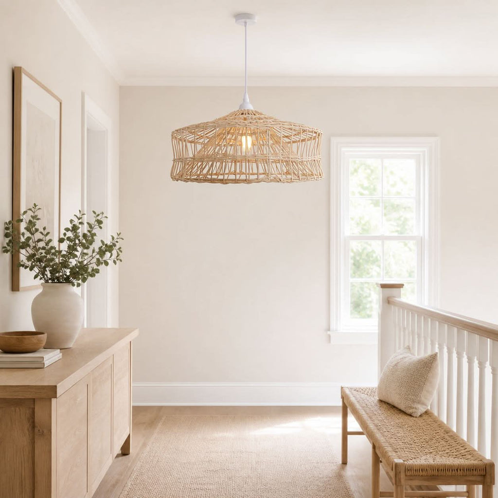 Lightsin NestLine Handwoven Shallow Pendant Lamp