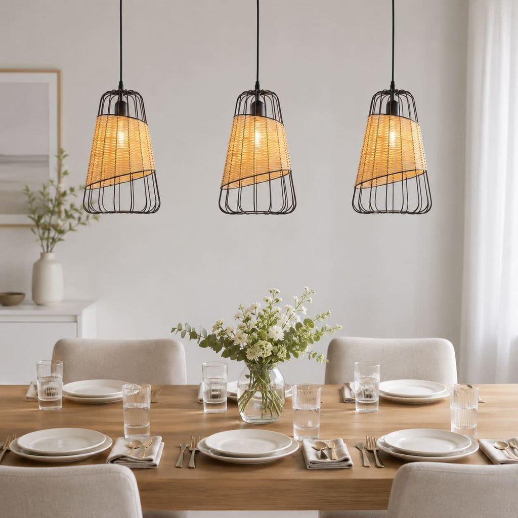 ‍Lightsin Lantern-Inspired Rattan Ceiling Light for Cozy Natural Elegance (100% off)