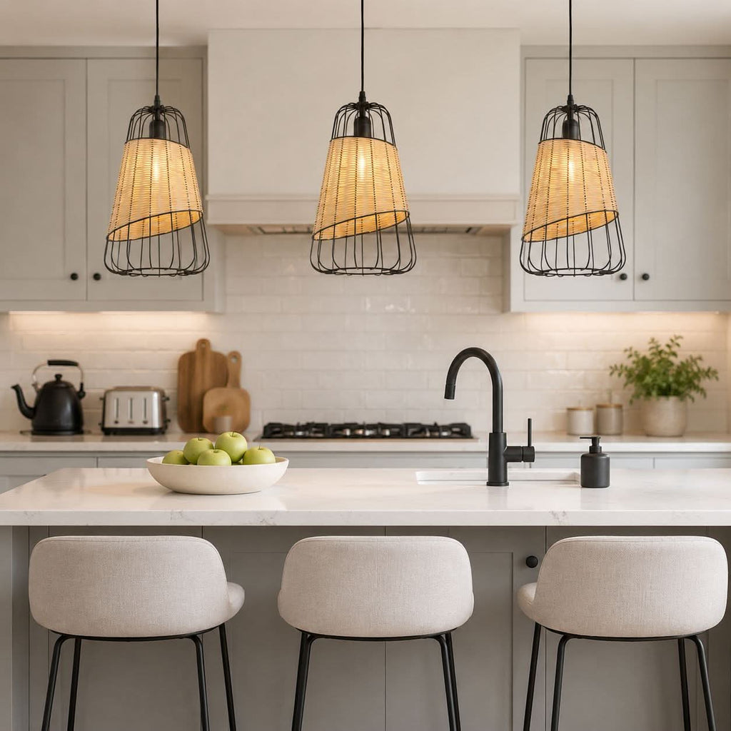 ‍Lightsin Lantern-Inspired Rattan Ceiling Light for Cozy Natural Elegance (100% off)