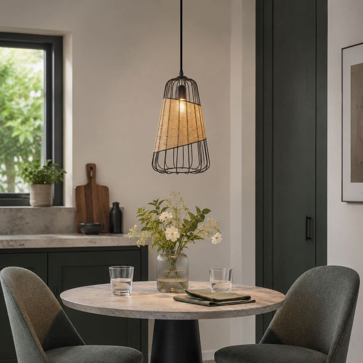 ‍Lightsin Lantern-Inspired Rattan Ceiling Light for Cozy Natural Elegance (100% off)