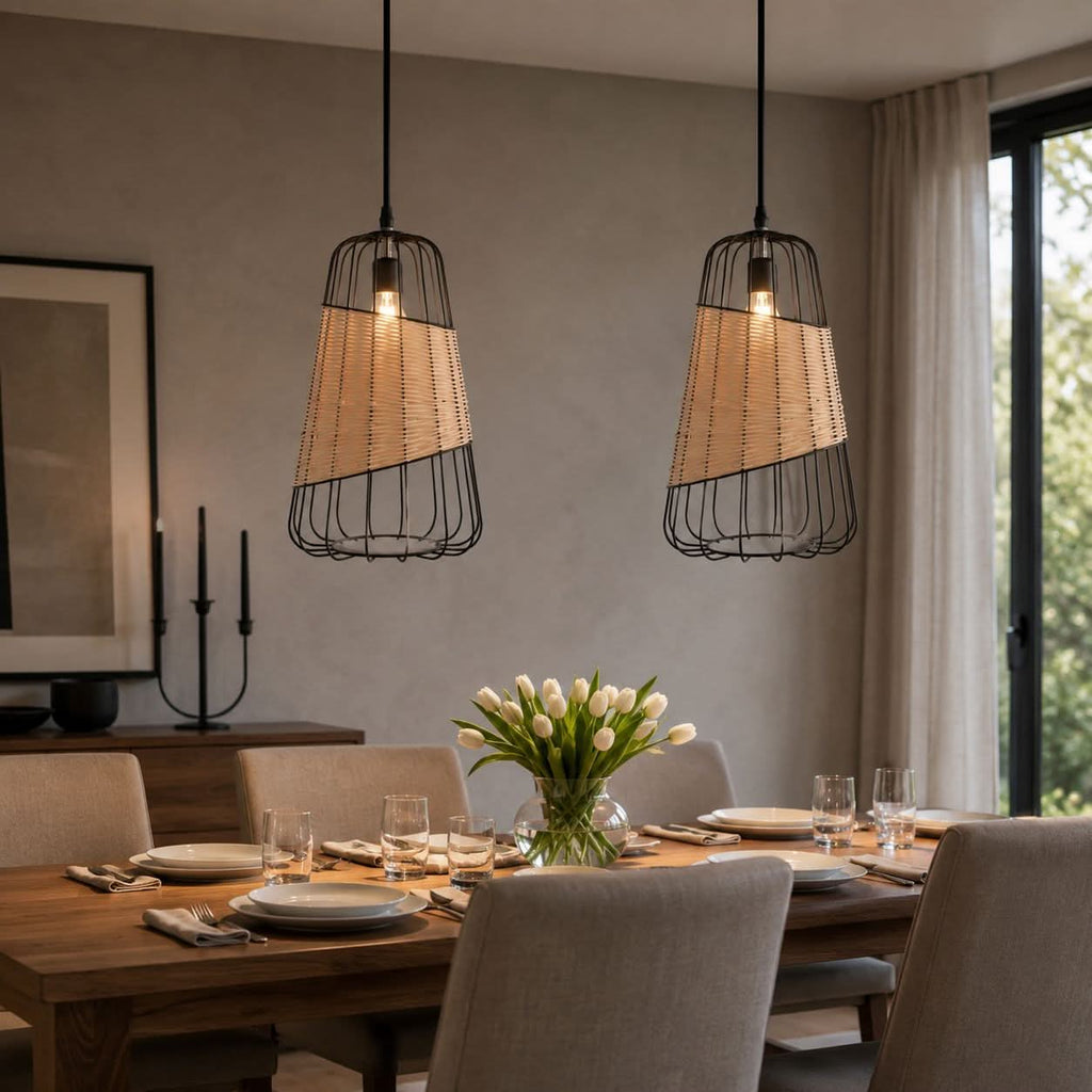 ‍Lightsin Lantern-Inspired Rattan Ceiling Light for Cozy Natural Elegance (100% off)