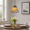 ‍Glyph-Lightsin Bell-Shaped Rattan Pendant Light for Timeless Rustic Elegance (100% off)