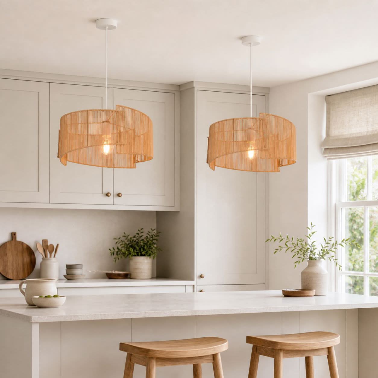 Lightsin Twist  Handwoven Paper Rope Pendant Light for Cozy Living Spaces