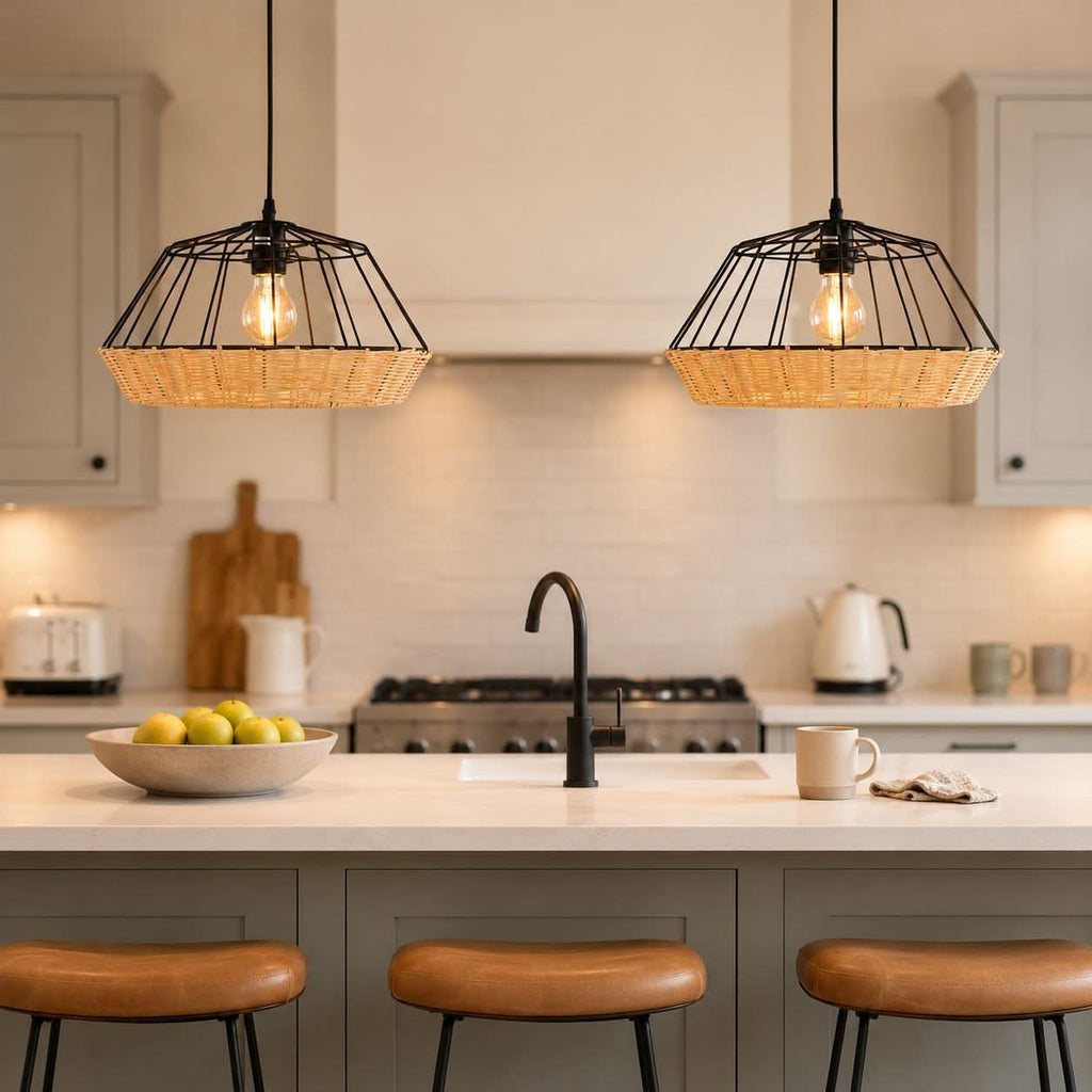 Glyph-Lightsin Geometric Bamboo Pendant Light for a Touch of Natural Modernity
