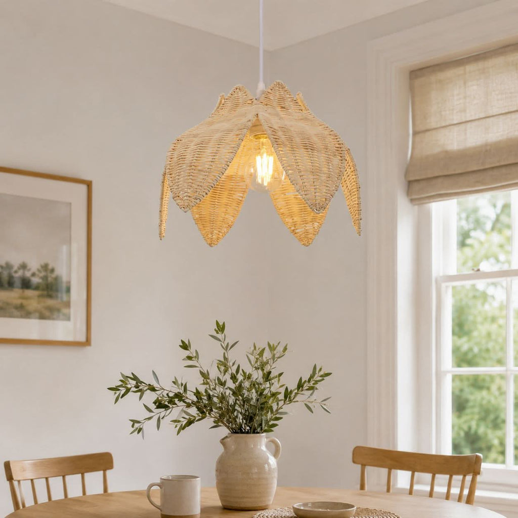 Lightsin AmberNest Natural Rattan Light for Calm Cozy Corners