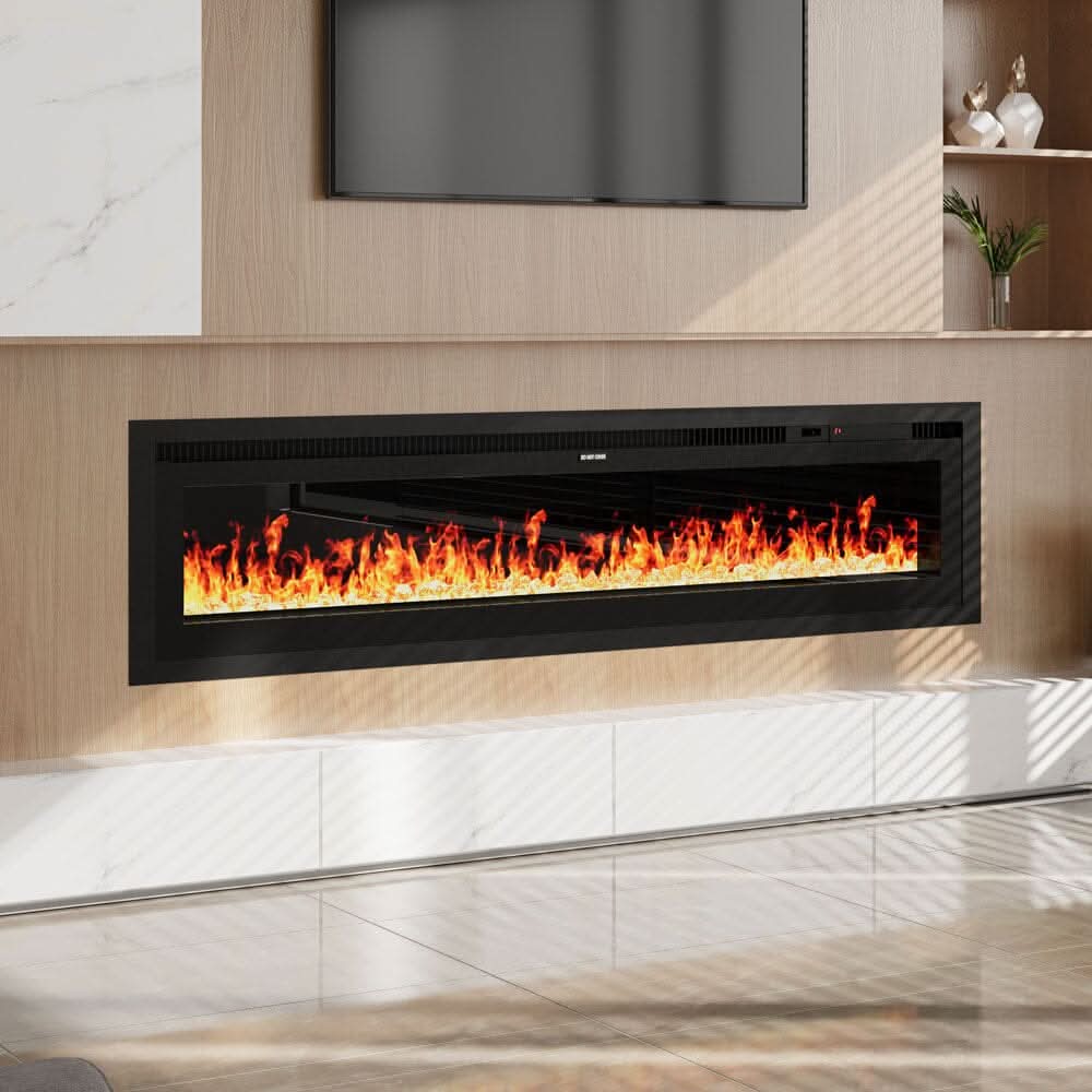 42/50/60/73 inch Electric Fire 12 Vibrant Flame Colours Electric Fireplace with Remote