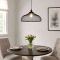 Glyph-Lightsin Industrial Style Black Iron Pendant Light with Spiral Design