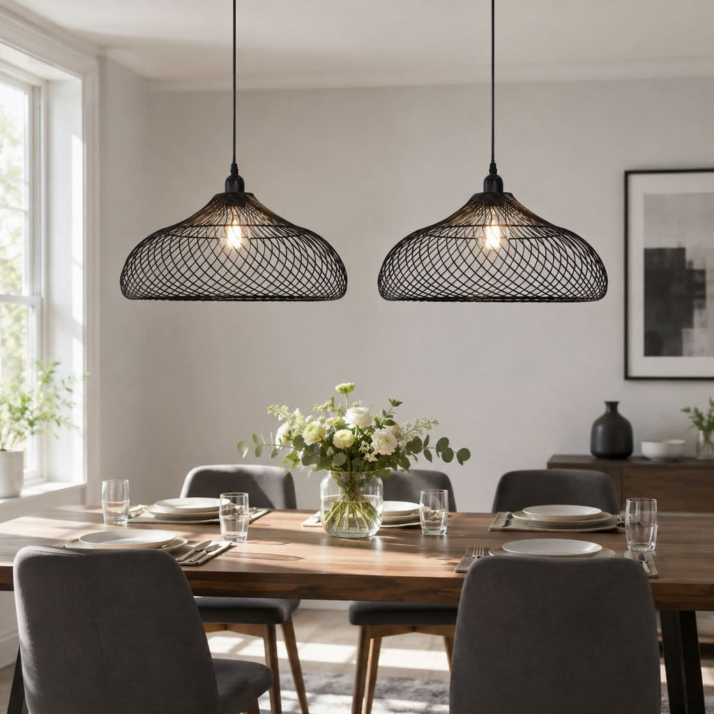 Glyph-Lightsin Industrial Style Black Iron Pendant Light with Spiral Design