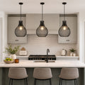 Glyph-Lightsin Minimalist Black Wire Cage Pendant Light for Home Decor