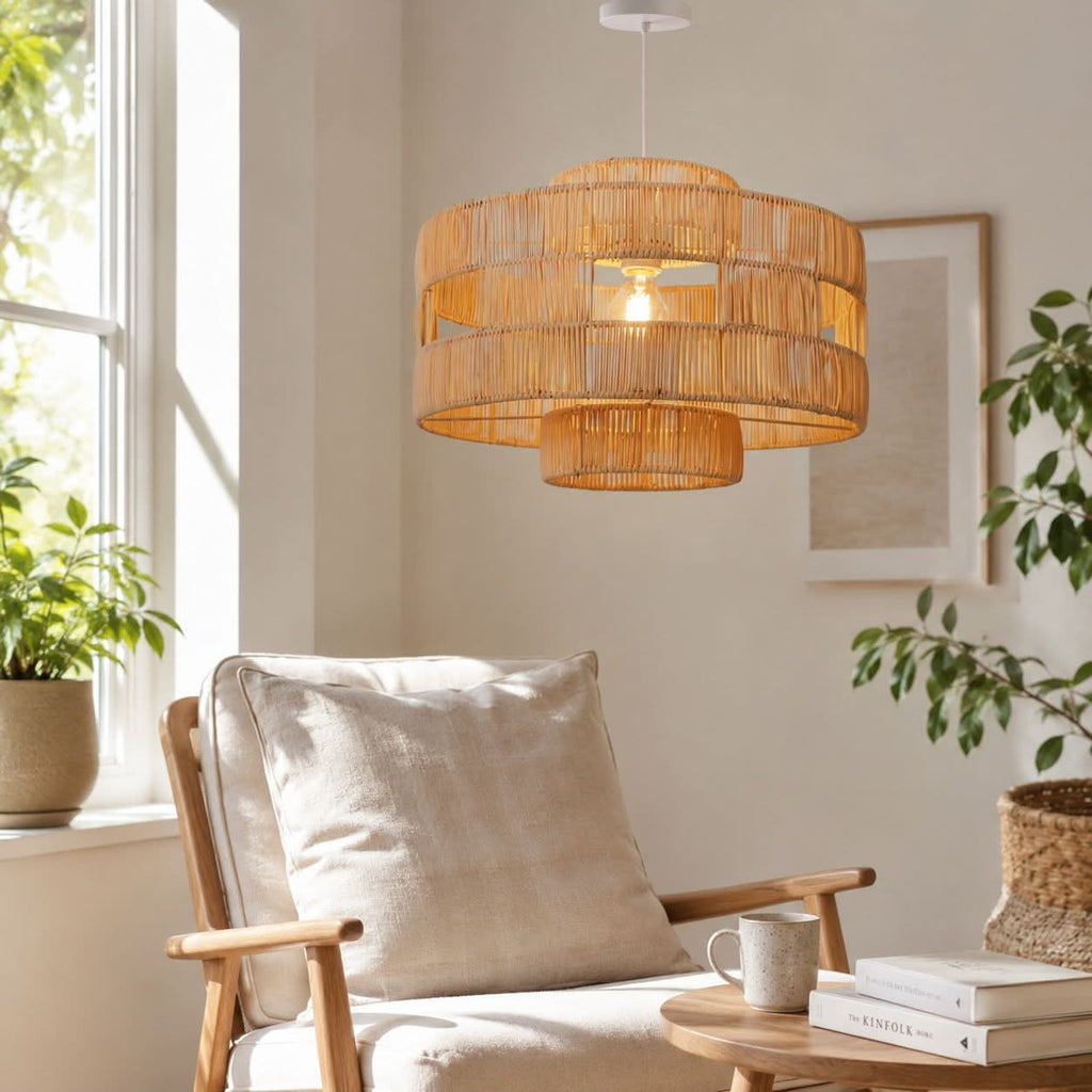 Lightsin Handcrafted Rattan Pendant Lamp for a Warm Touch