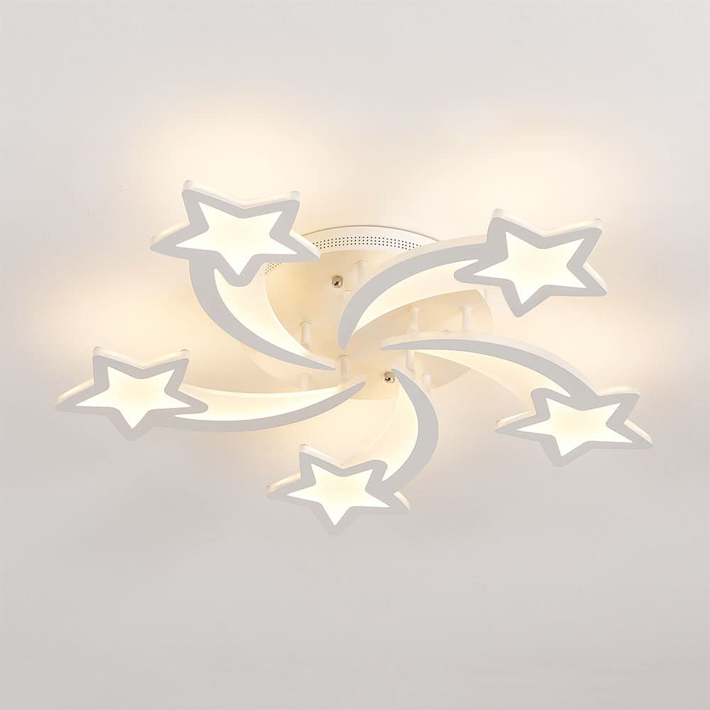 LED Ceiling Light Fixture with Star Lampshades