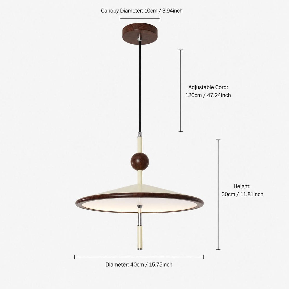 Beige Iron Pendant Light | Colour-Changing E27 Ceiling Lamp