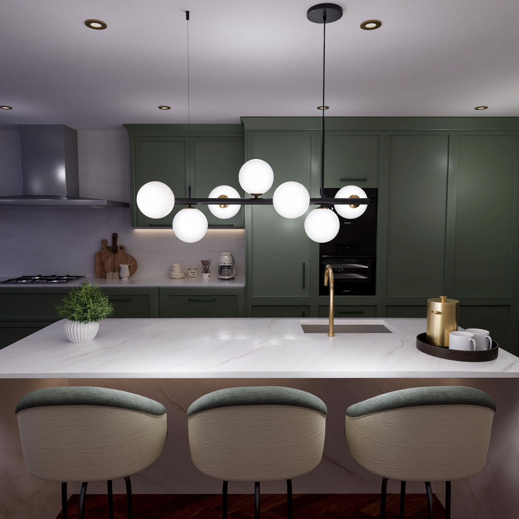Lightsin Cumulus - Modern Metal Chandelier with LED White Shade