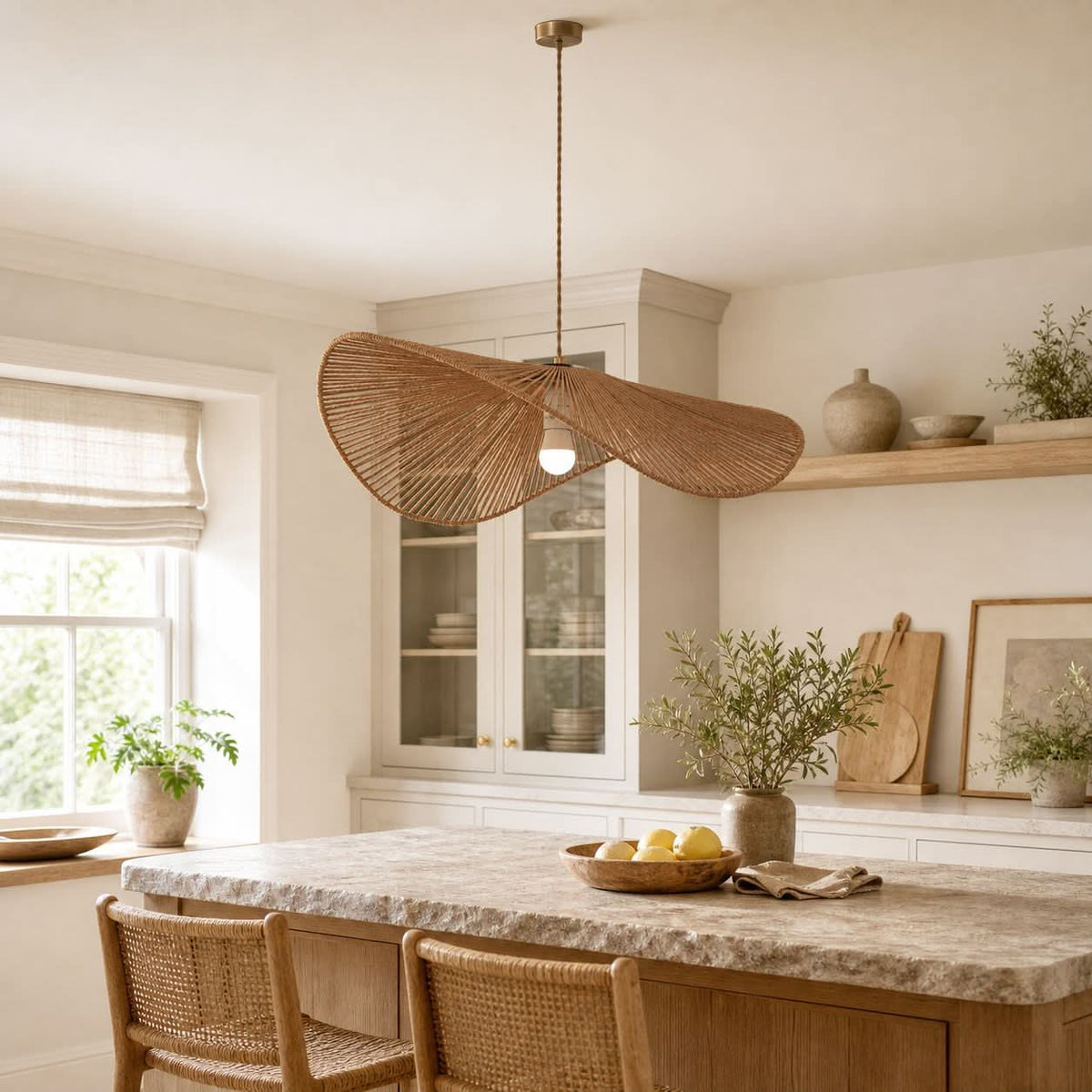 Lightsin Vintage Handwoven Hemp Rope Bedroom Ceiling Lights
