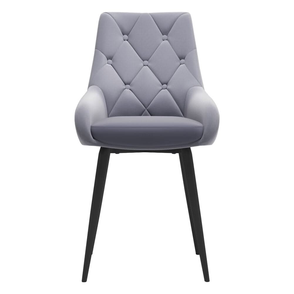 Set of 2 Dining Chair with Velvet Upholstery Green/Blue/Grey