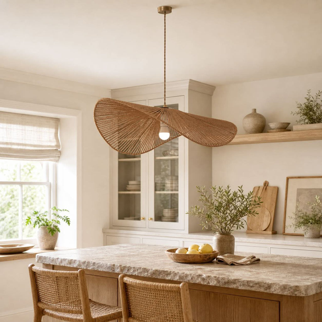 Lightsin Vintage Simple Creative Handwoven Hemp Rope Pendant Light Fixture