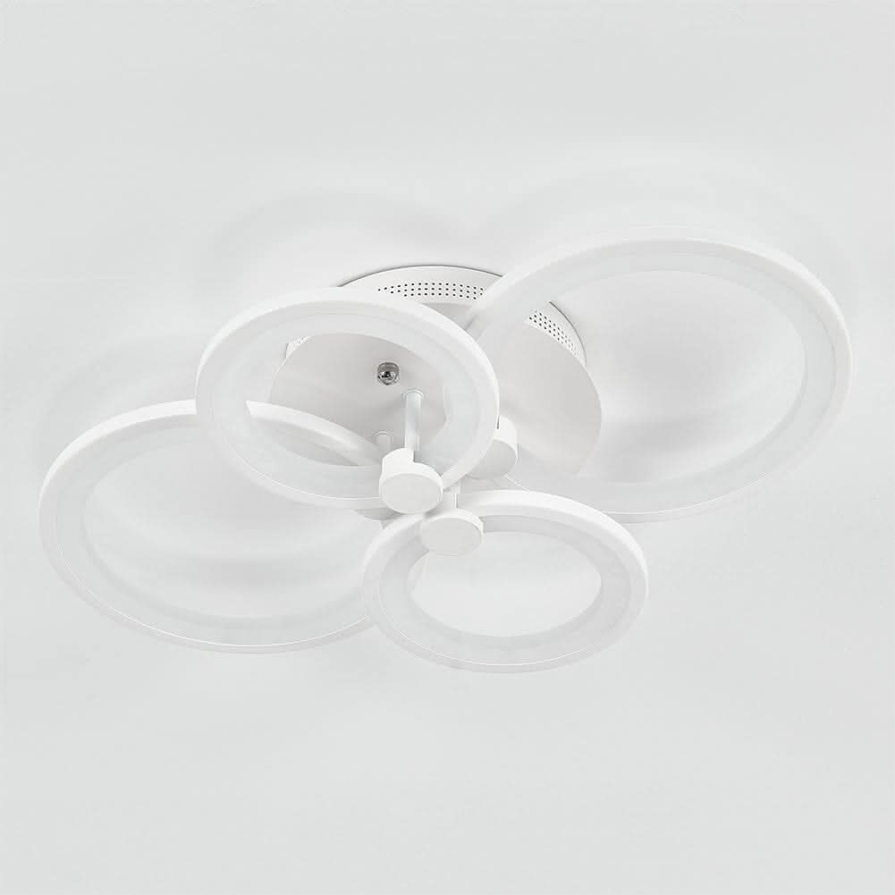 4/6/8 Rings LED Semi-Flush Ceiling Light Dimmable/Non-Dimmable