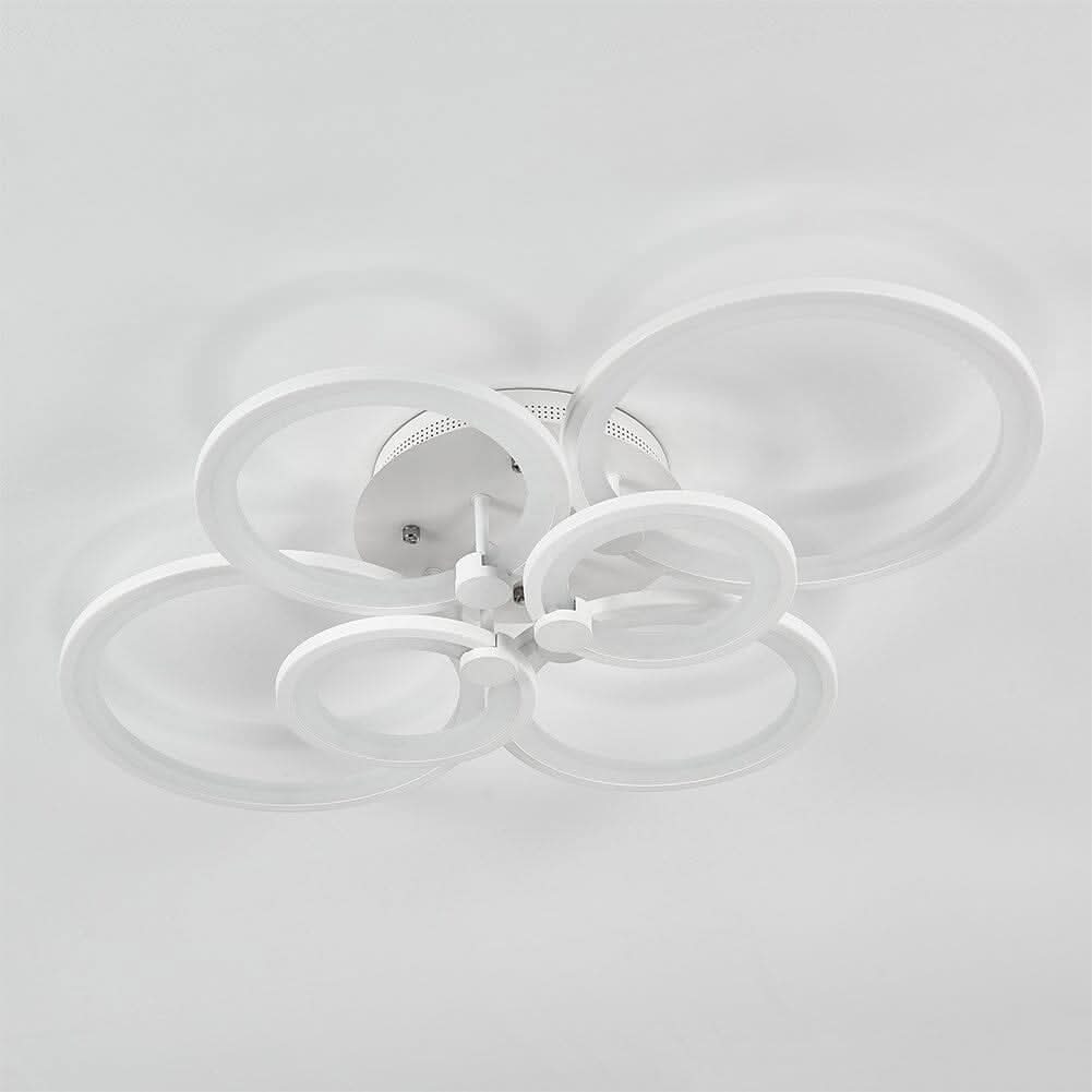 4/6/8 Rings LED Semi-Flush Ceiling Light Dimmable/Non-Dimmable
