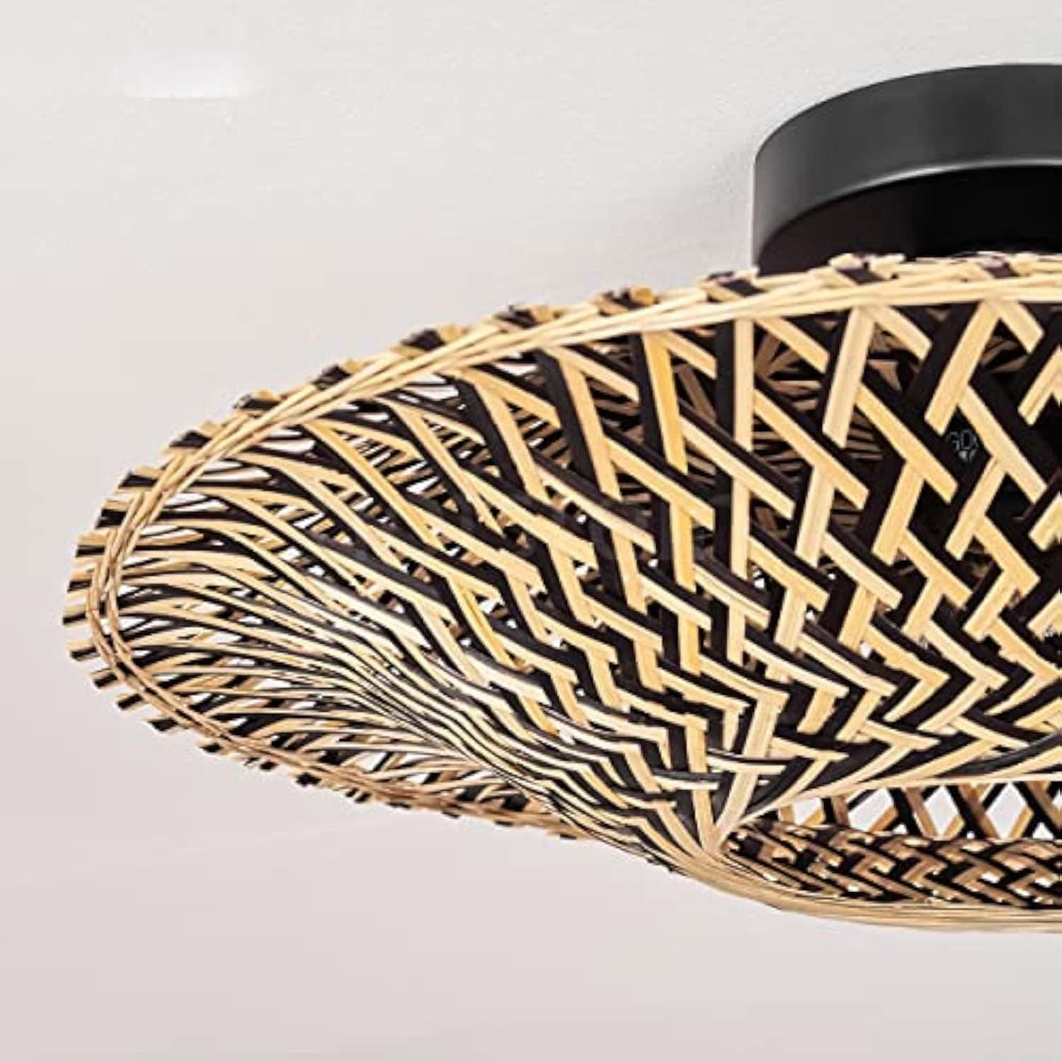 Lightsin Bamboo Radiance Handwoven LED Ceiling Light