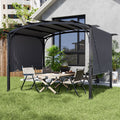 9ft Outdoor Gazebo Exquisite Summer Dark Grey Curved