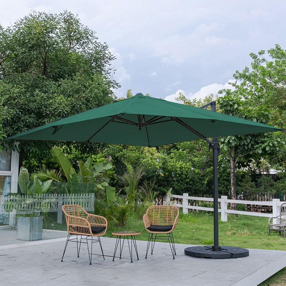 3 x 3M Wide Garden Parasol Outdoor Hanging UV Resistant and Waterproof Umbrella for Patio