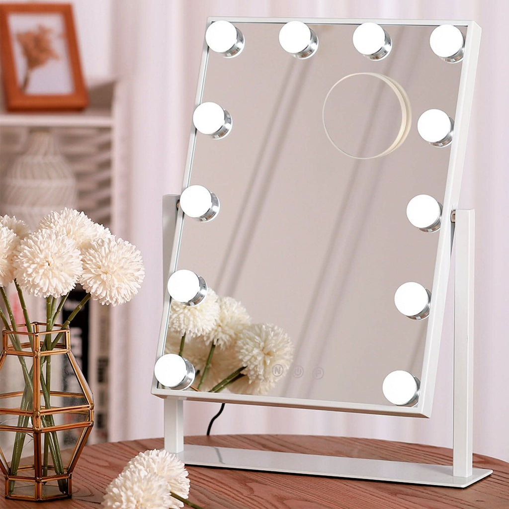 Adjustable Large Rectangular Lighted Makeup Mirror