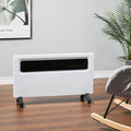 Floor-standing wall-mounted dual-use black and white heater with LED display - 1000W/1500W/2000W