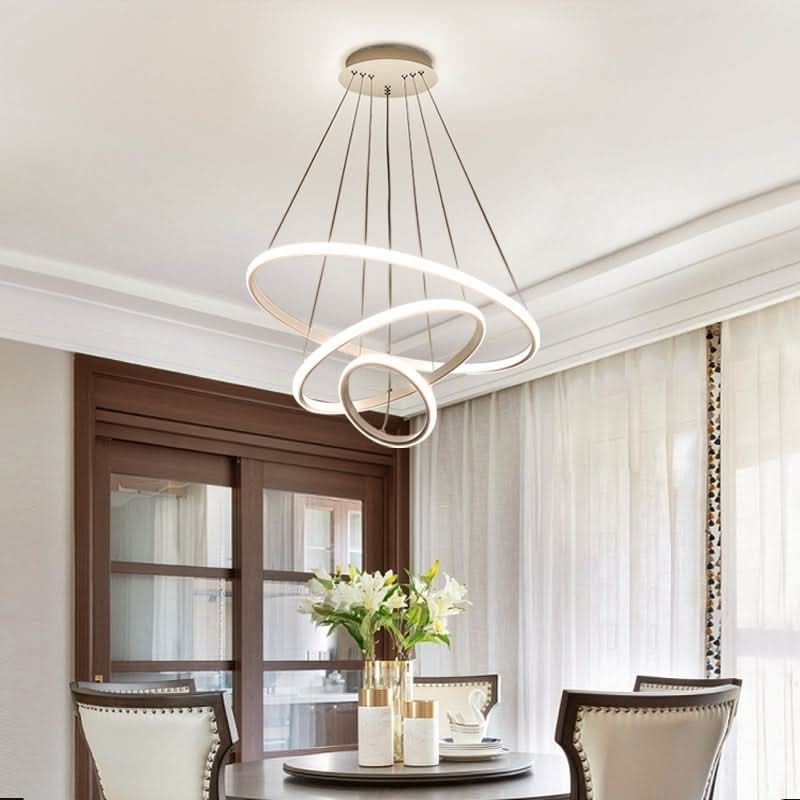 Modern LED Pendant with 3 Circle Rings - Dimmable