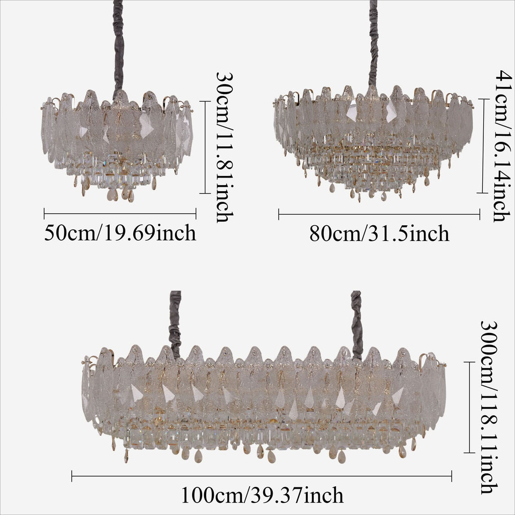Lightsin Large Pendant Lighting Art Deco Chandelier for Living Room