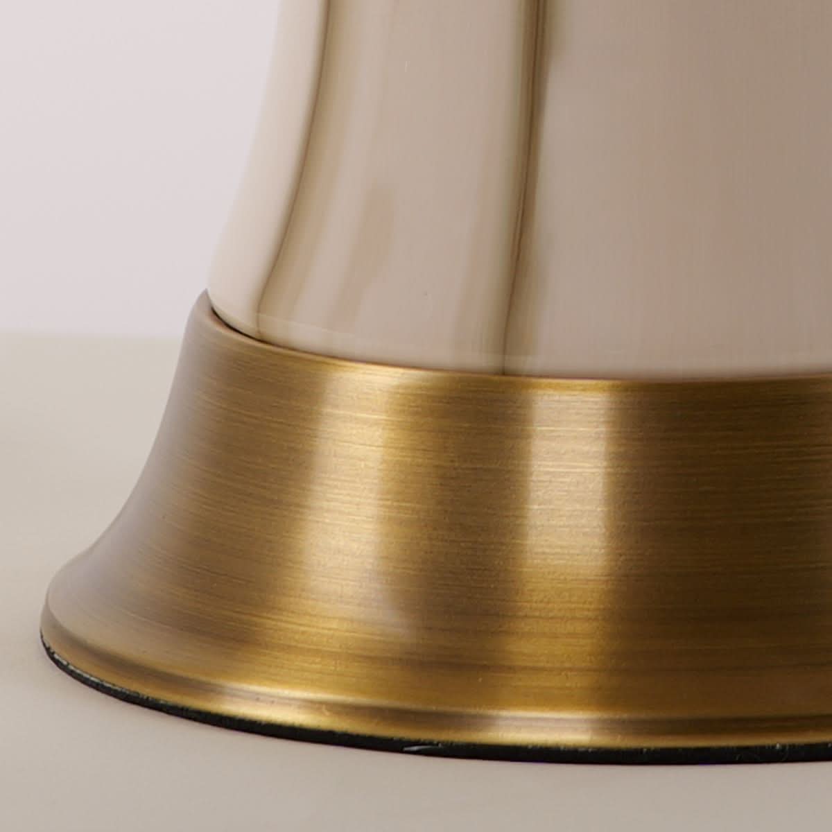 Lightsin Hand-Glazed ‘Earth & Gold’ Ceramic Table Lamp - A Unique Artisan Masterpiece