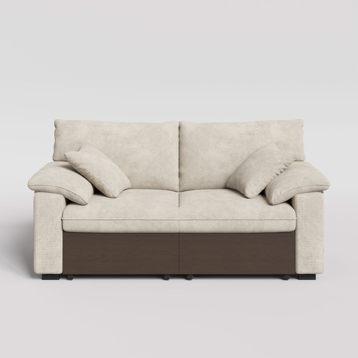 Cottonfy Luxurious Solid Wood Versatile 2-Seater Pull Out Sofa Bed