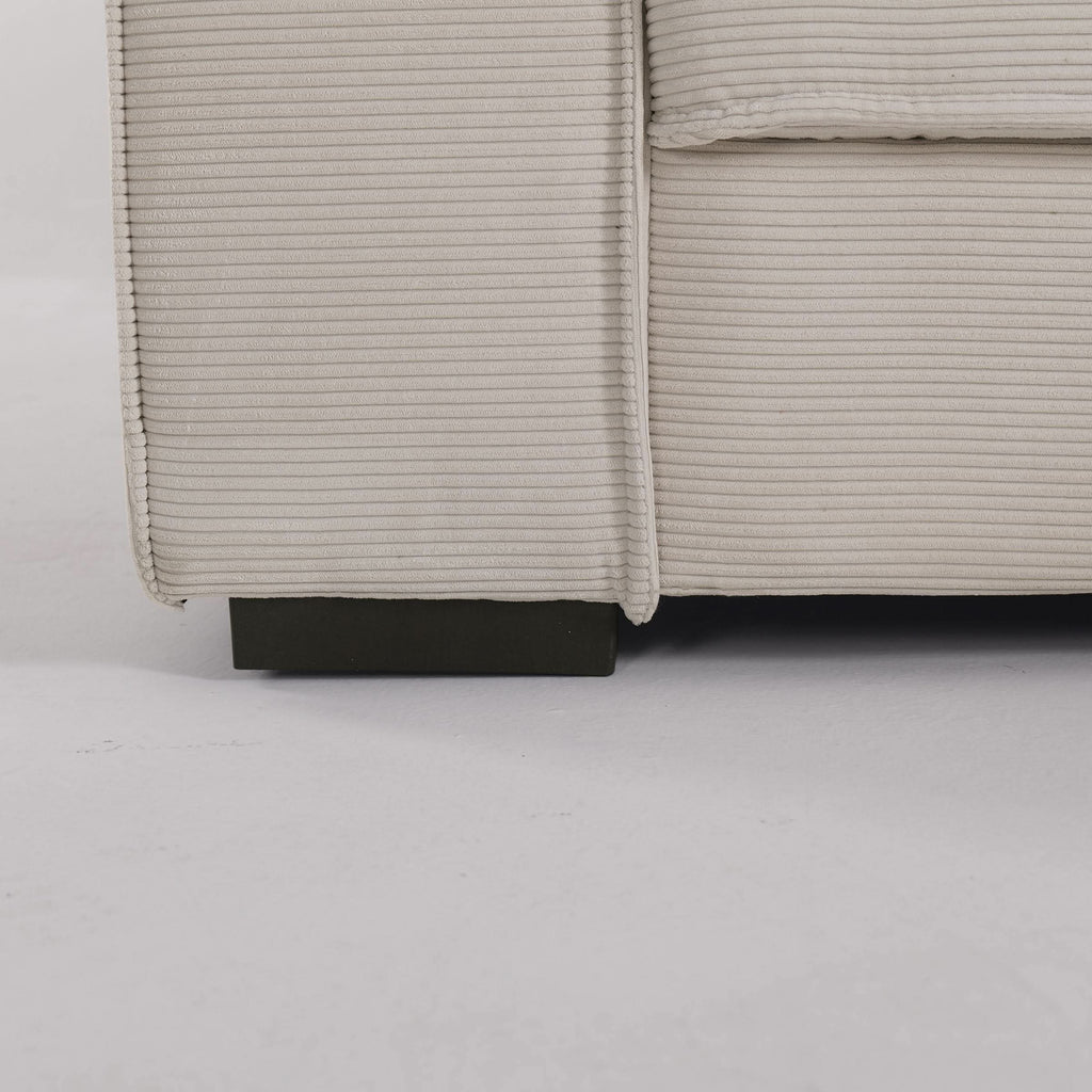 Comfort Sofa and Ottoman Set with Footstool Plastic Legs