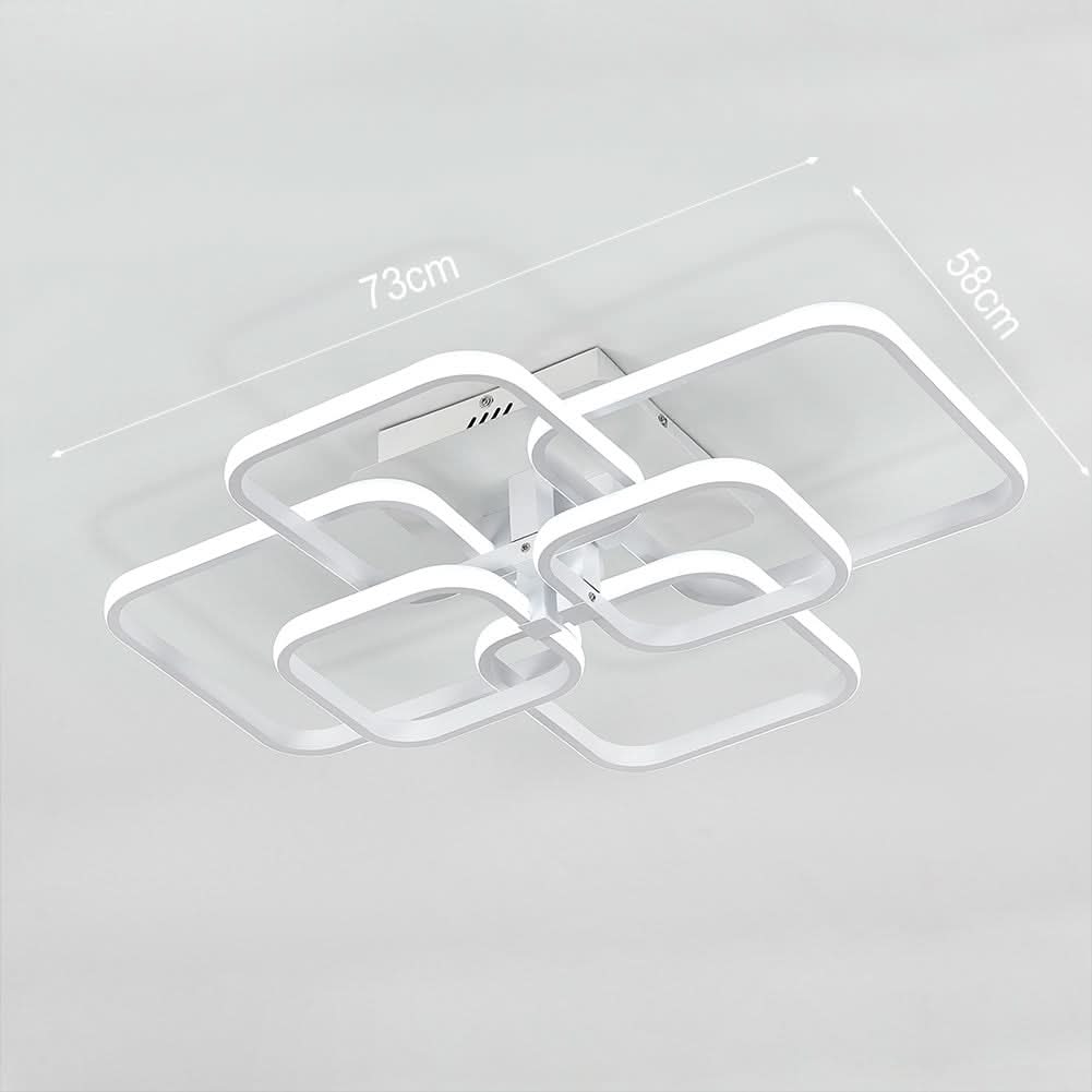 4/6/8 Lights Square LED Ceiling Light with Remote Control