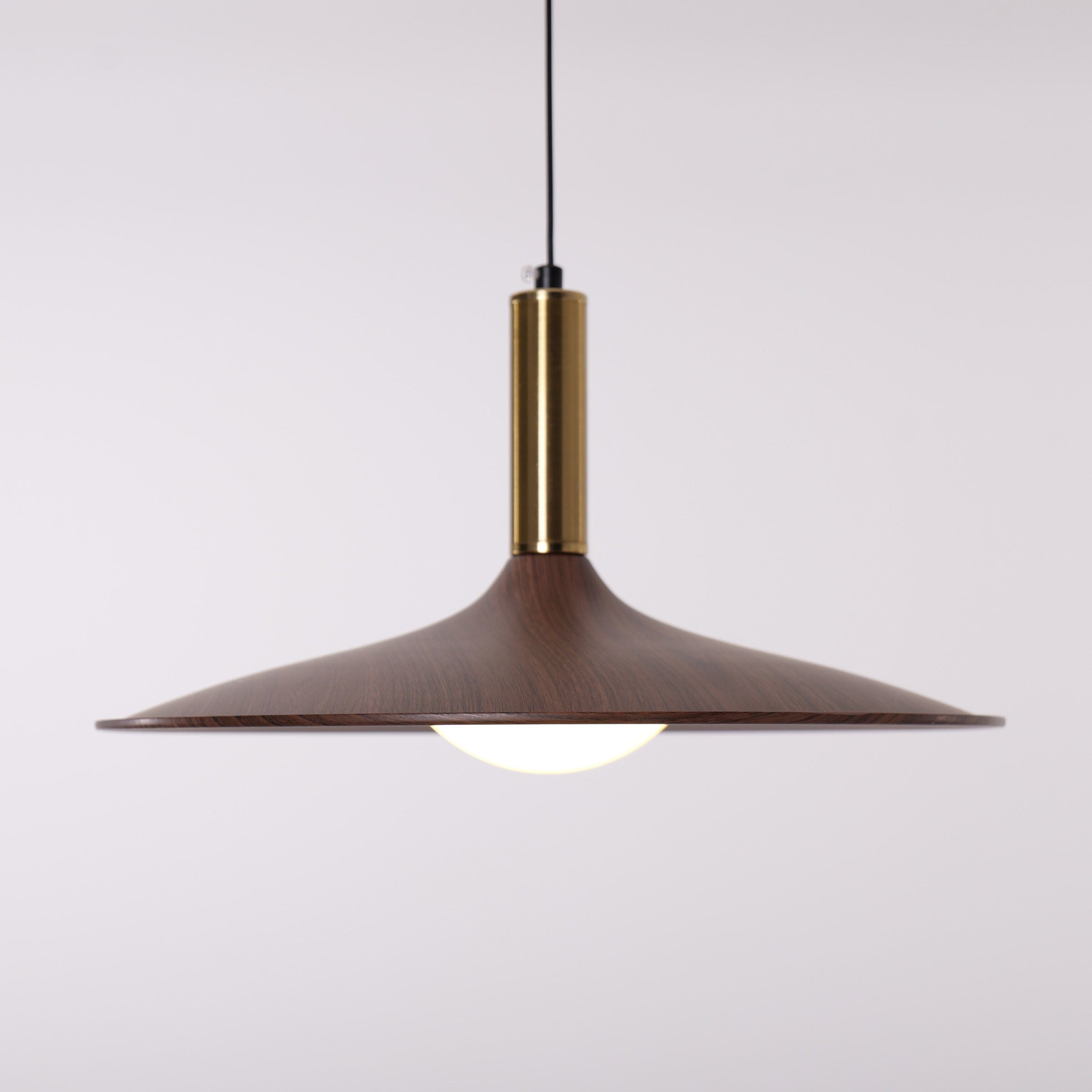 Walnut Double Pendant Light | Linear E27 Ceiling Lamp