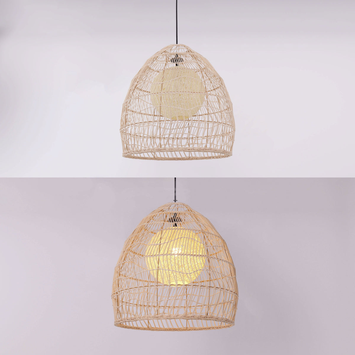 Lightsin Rattan Art Pendant Light Hanging Decor Rustic Style(Version A)