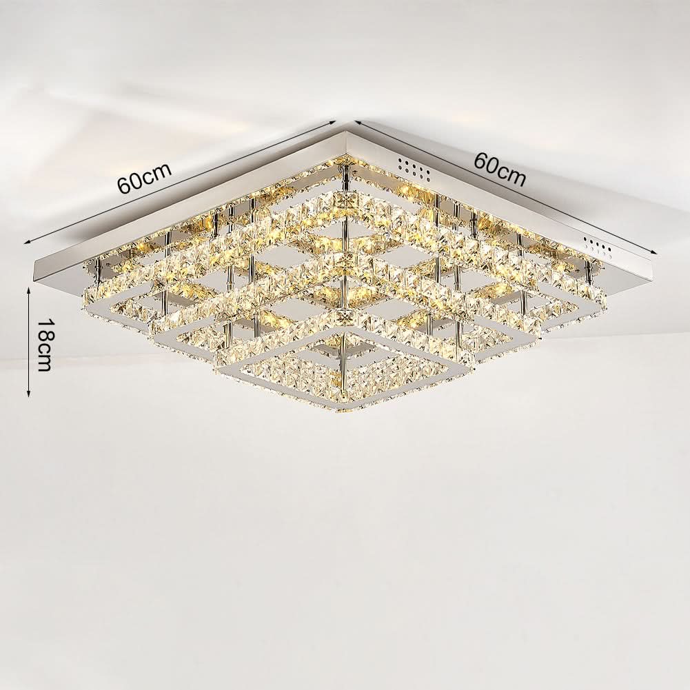 60cm Wide 86W LED Crystal Ceiling Lights Pendant Chandelier Lamp