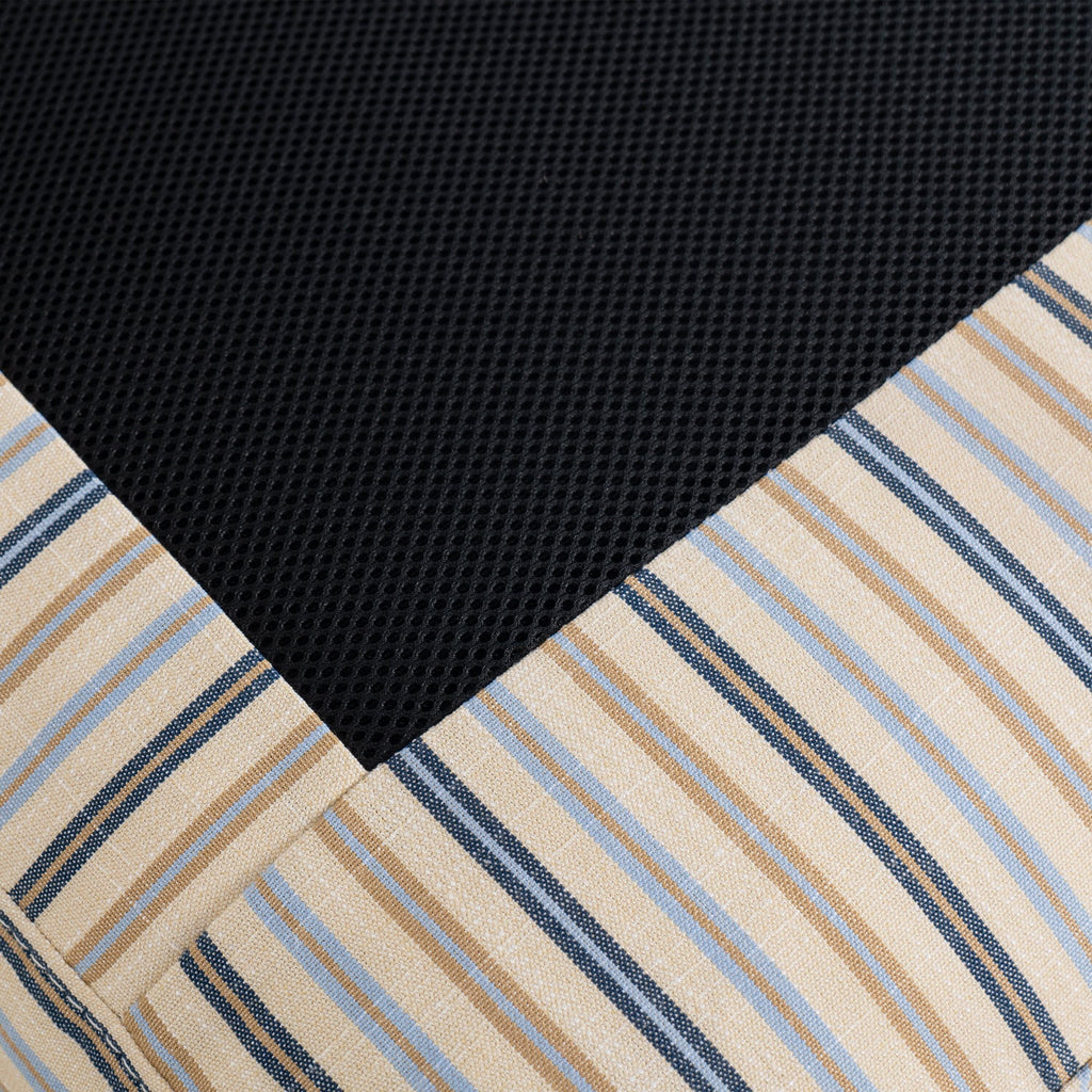 Cottonfy 3 Seater Striped Sofa with Removable Covers and Skirted Design