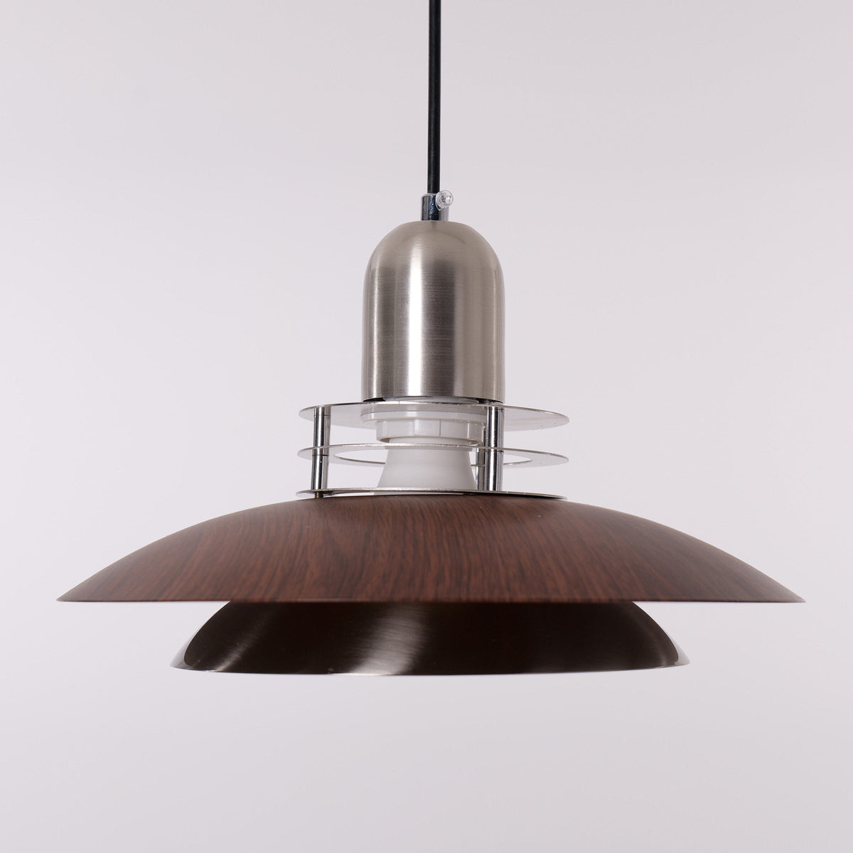 3-Light Walnut Iron Pendant Light | Adjustable E27 Ceiling Lamp