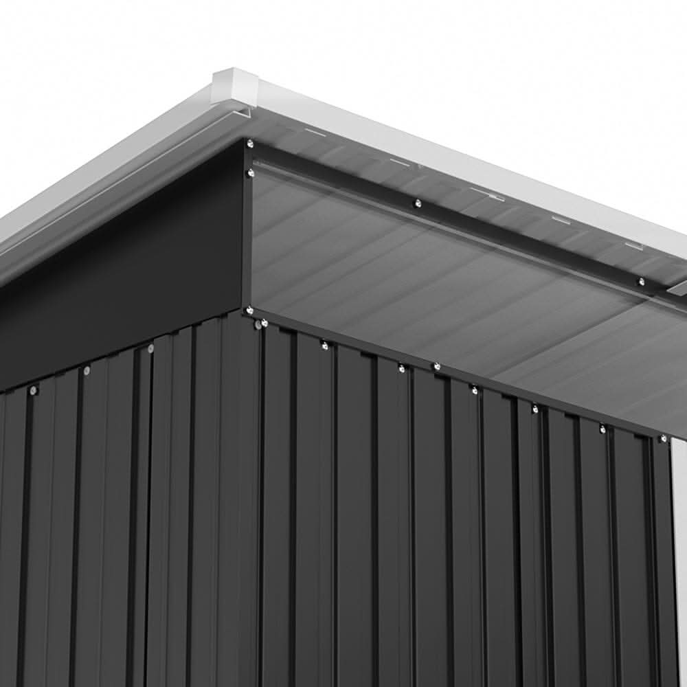 8.5X4ft/ 8.5X6ft Metal Garden Bike Sheds Storage Shed with Lockable Sliding Doors