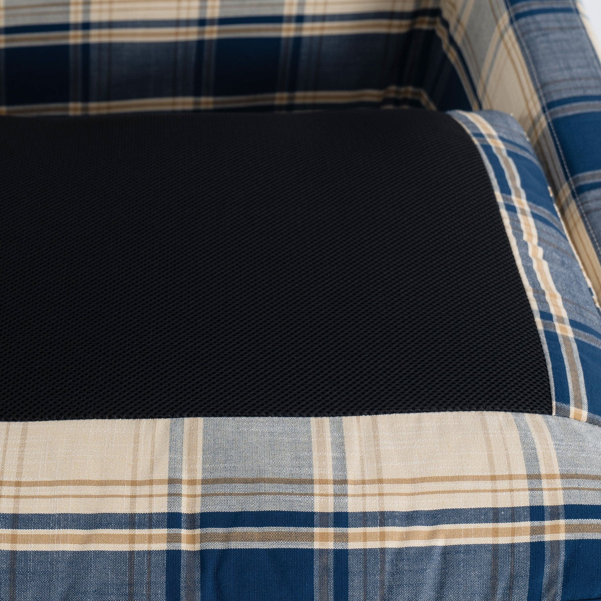 Cottonfy 3 Seater Striped Sofa with Removable Covers and Skirted Design