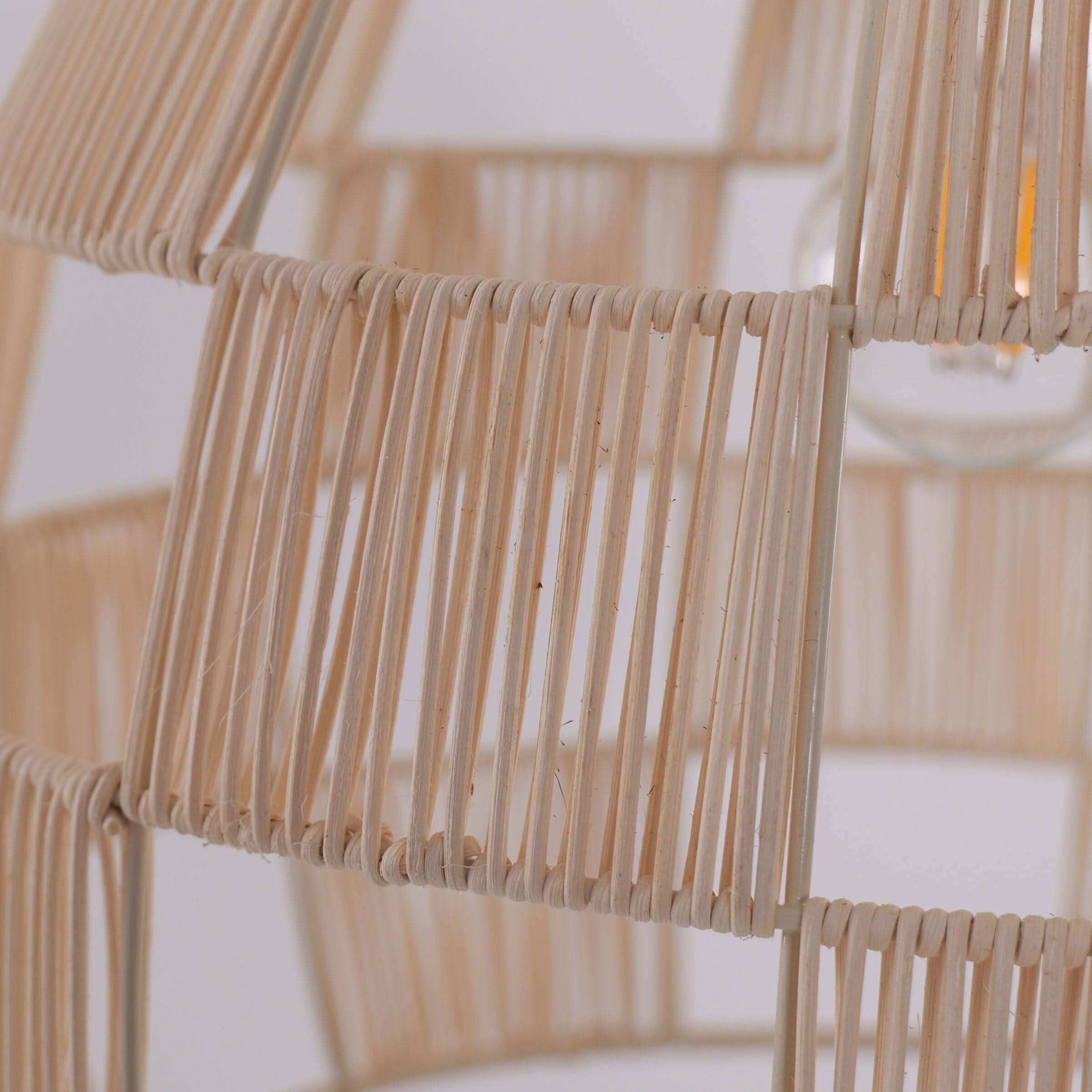 Lightsin Handwoven Rattan Pendant Light for a Warm & Stylish Ambiance