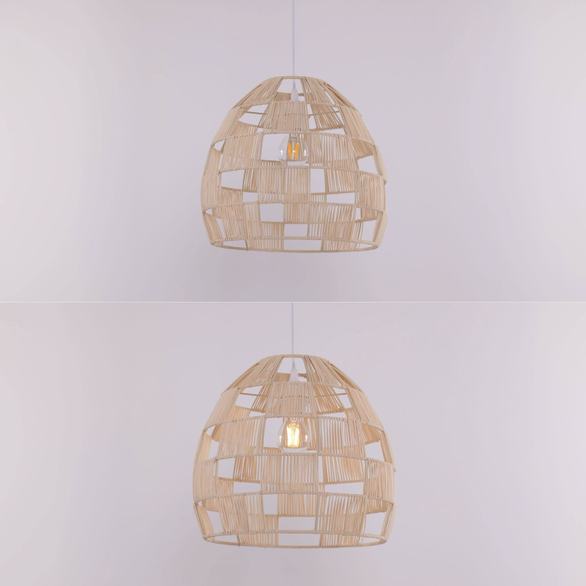 Lightsin Handwoven Rattan Pendant Light for a Warm & Stylish Ambiance
