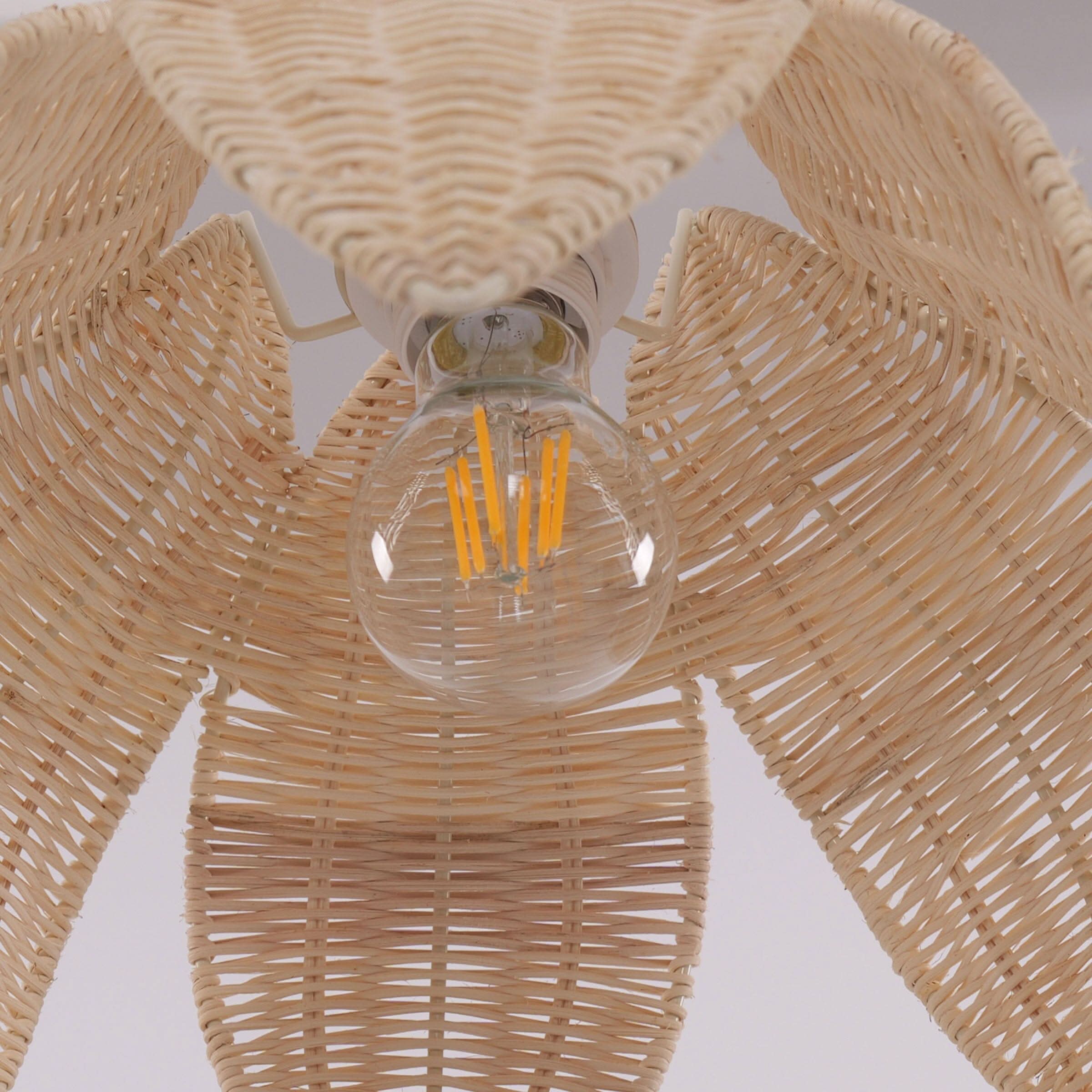 Lightsin AmberNest Natural Rattan Light for Calm Cozy Corners